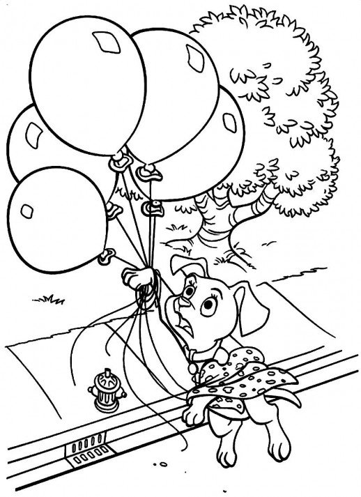 518x713 Oddball Holds A Group Of Balloons And Flying Dalmatians