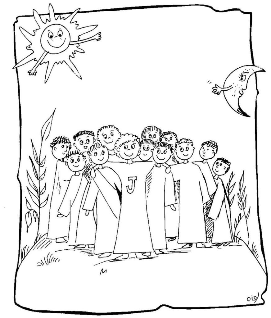 873x1024 Jesus And The Disciples Coloring Page