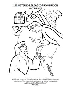236x305 Peter Is Miraculously Released From Prison Coloring Page This