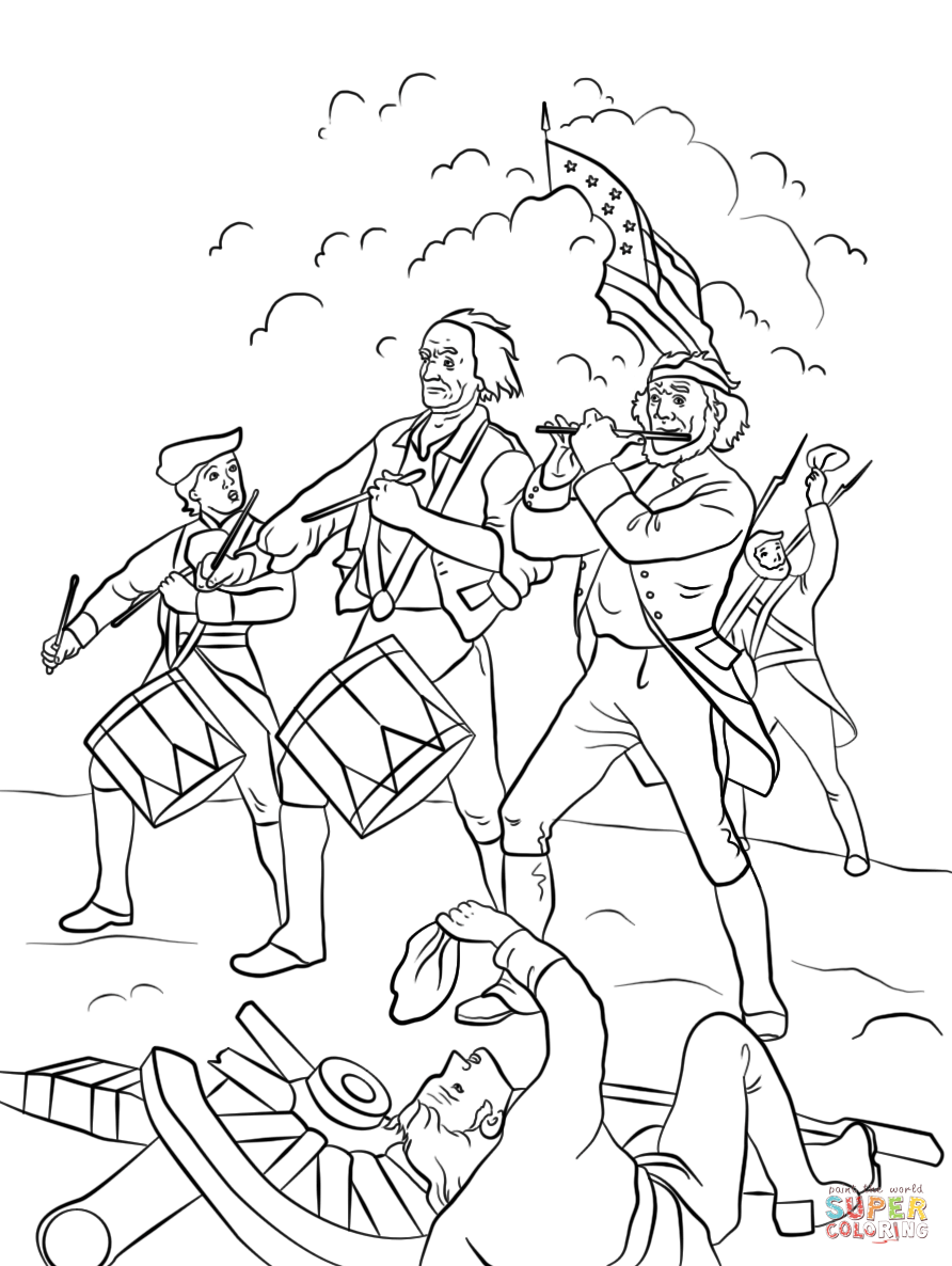 892x1186 American Revolutionary War History Colonies Map Coloring Pages