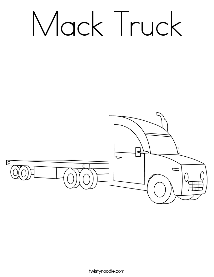 685x886 Mack Truck Coloring Page