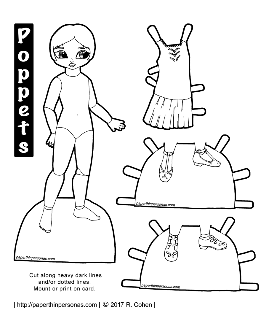 898x1065 A Paper Doll Coloring Page To Print With Underwear And Two Pairs