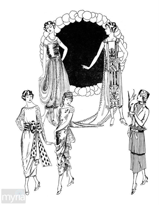 619x800 Vintage Women Coloring Book