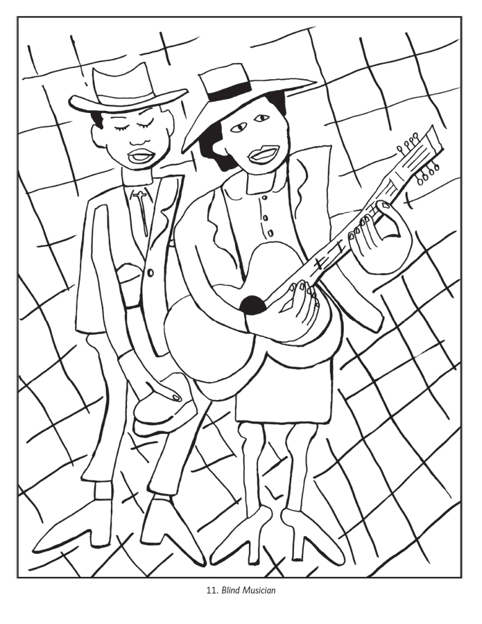 695x900 William H Johnson Coloring Book