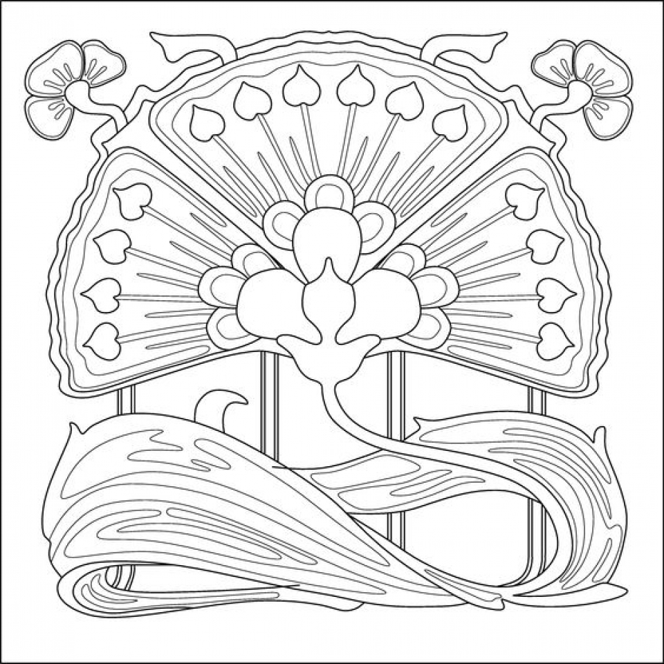 960x960 Free Printable Art Deco Patterns Coloring Pages For Adults