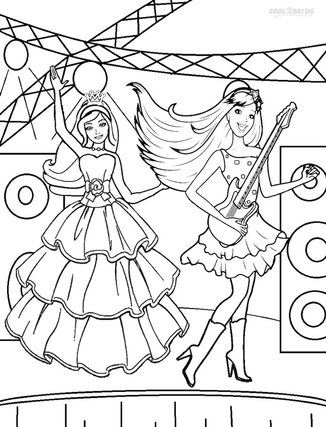 649x850 Printable Barbie Princess Coloring Pages For Kids