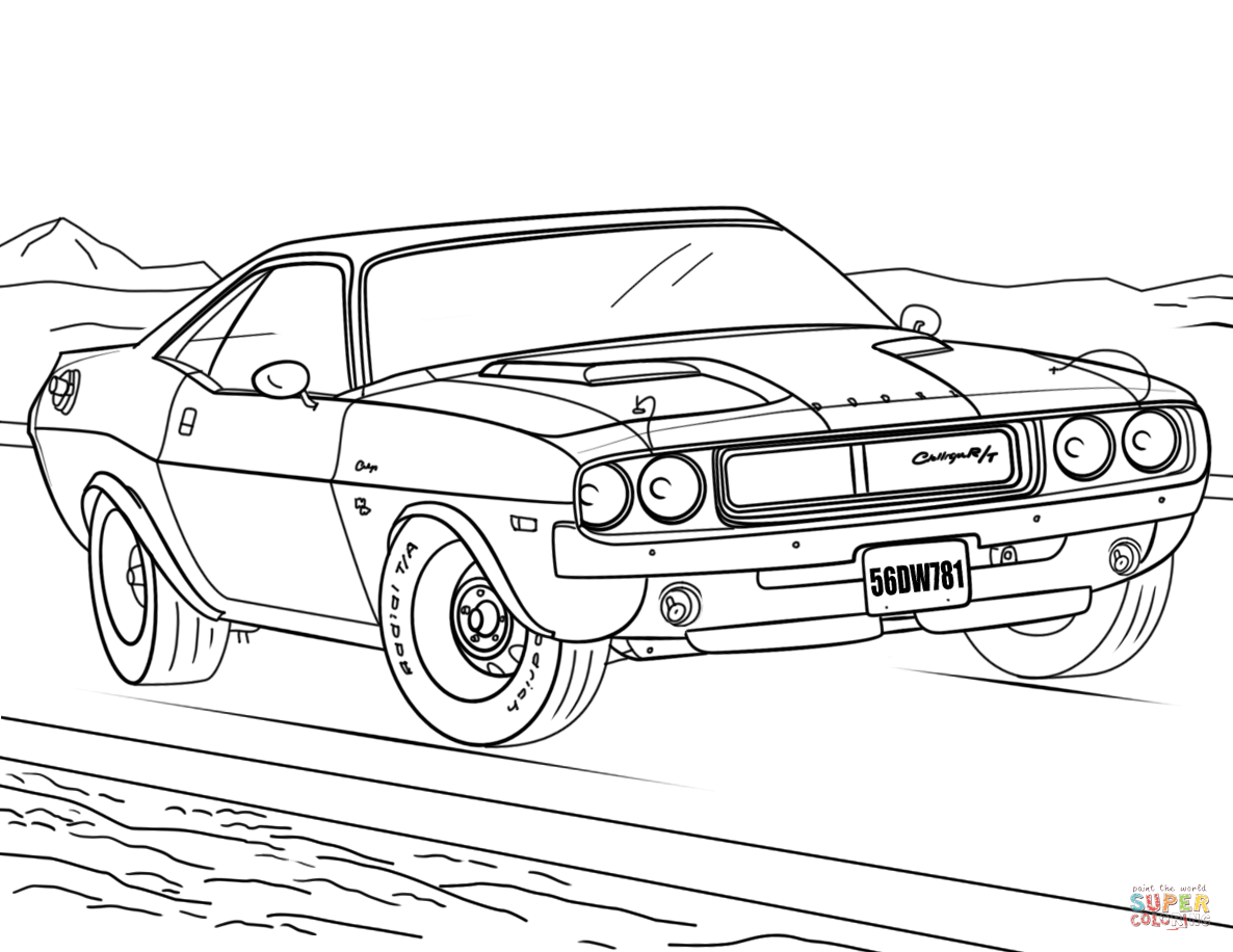 1186x916 Dodge Charger Coloring Pages Dodge Challenger Coloring Page
