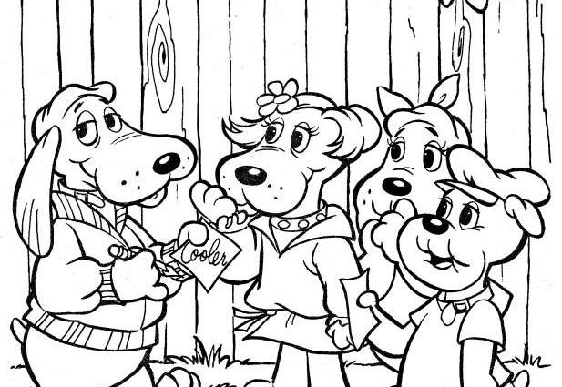 617x425 Coloring Pages Poundpuppies Coloring Page Coloring
