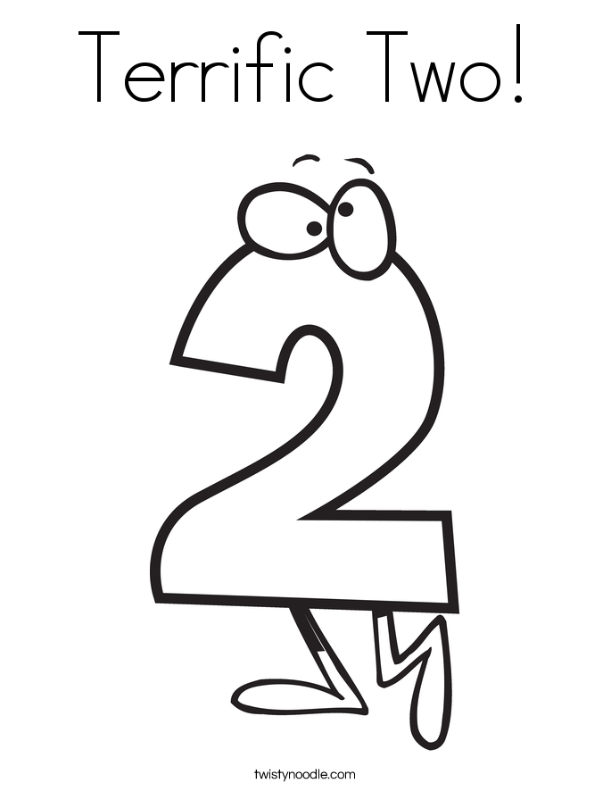 685x886 Terrific Two Coloring Page