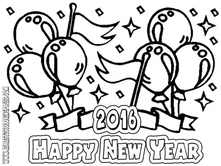 728x546 Happy New Year Coloring Pictures Years Pages Doodle Art Alley