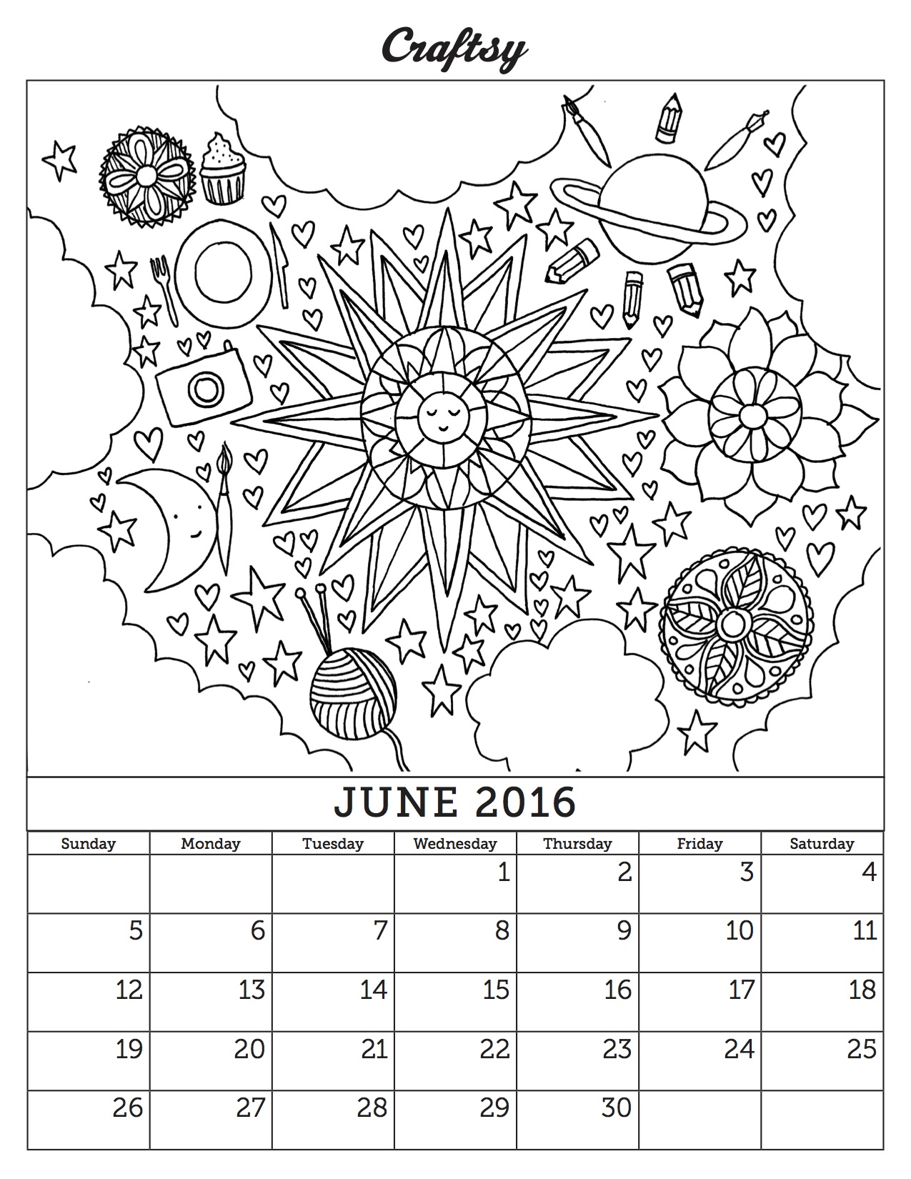 1275x1650 Our Latest Coloring Book Calendar Page Has Arrived, And It