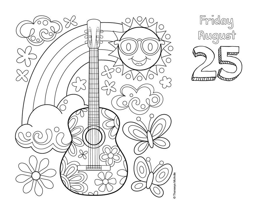 921x768 Posh Coloring Day To Day Calendar