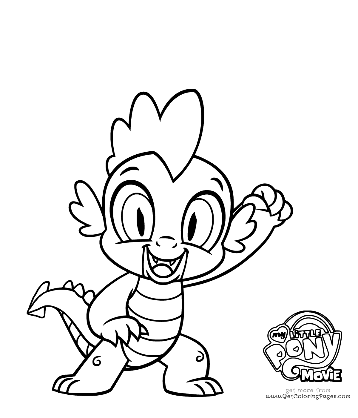 1200x1400 My Little Pony Movie Coloring Pages Spike