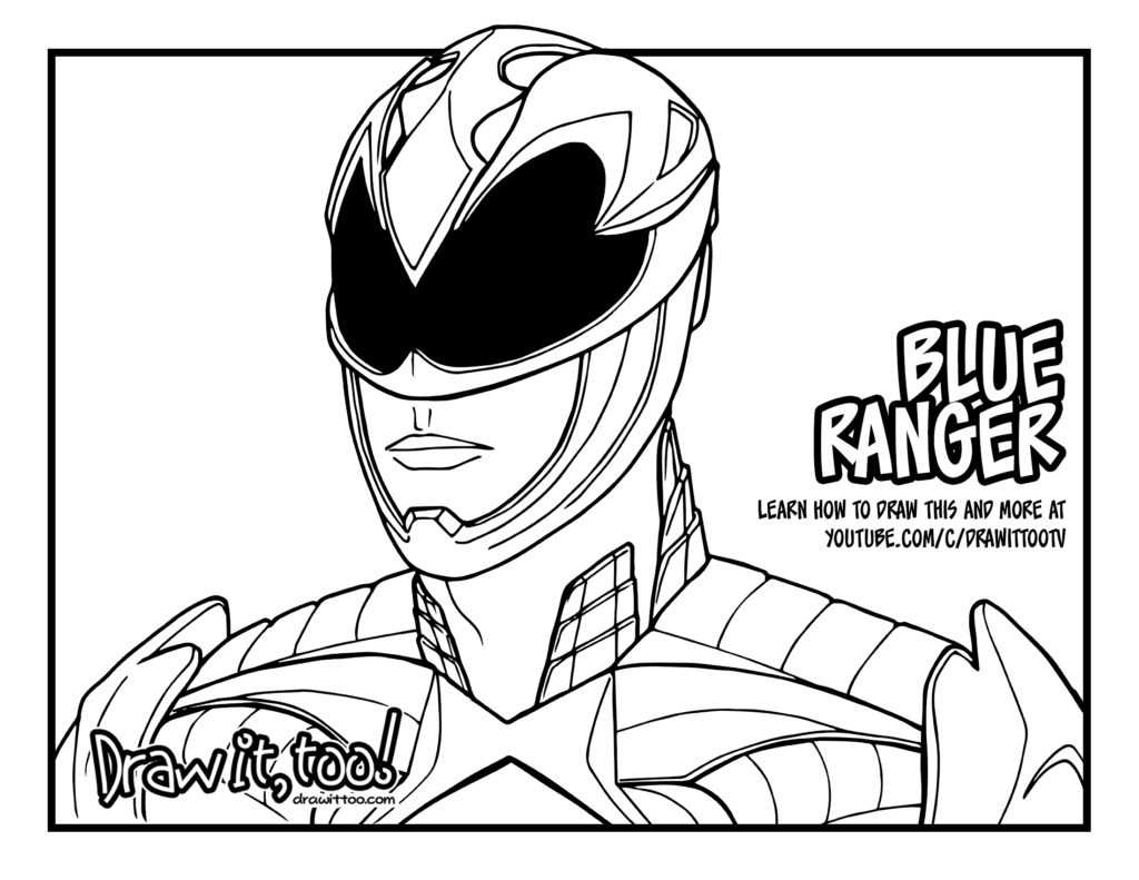 1024x791 Sensational Power Rangers Coloring Pages Blue Ranger Movie
