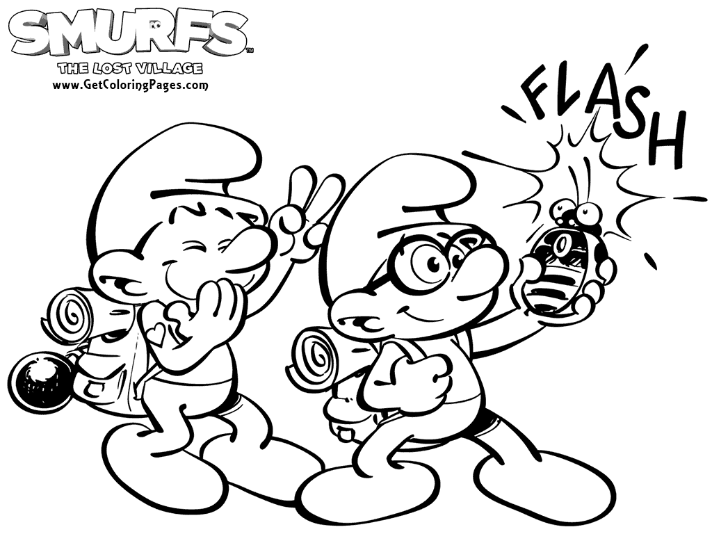 1024x768 Smurfs The Lost Village Coloring Pages