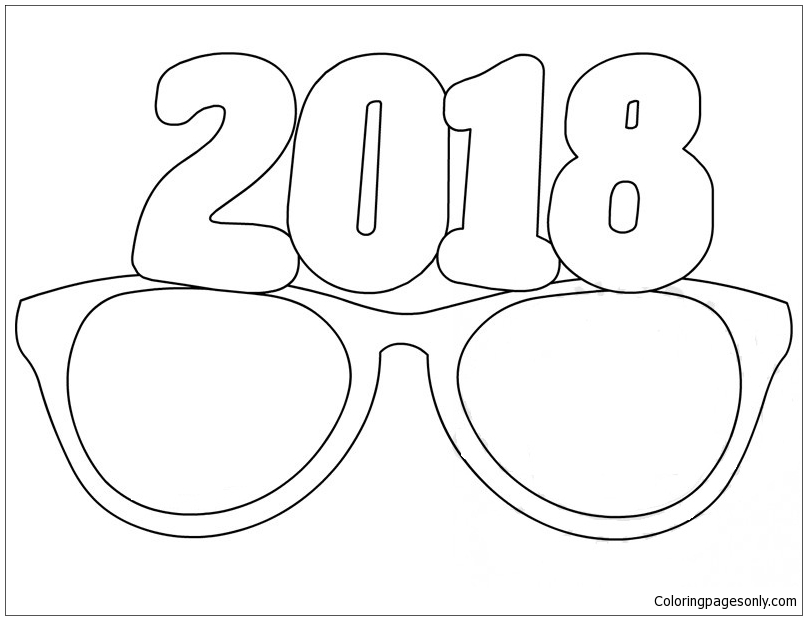 807x620 Party Glasses Coloring Page
