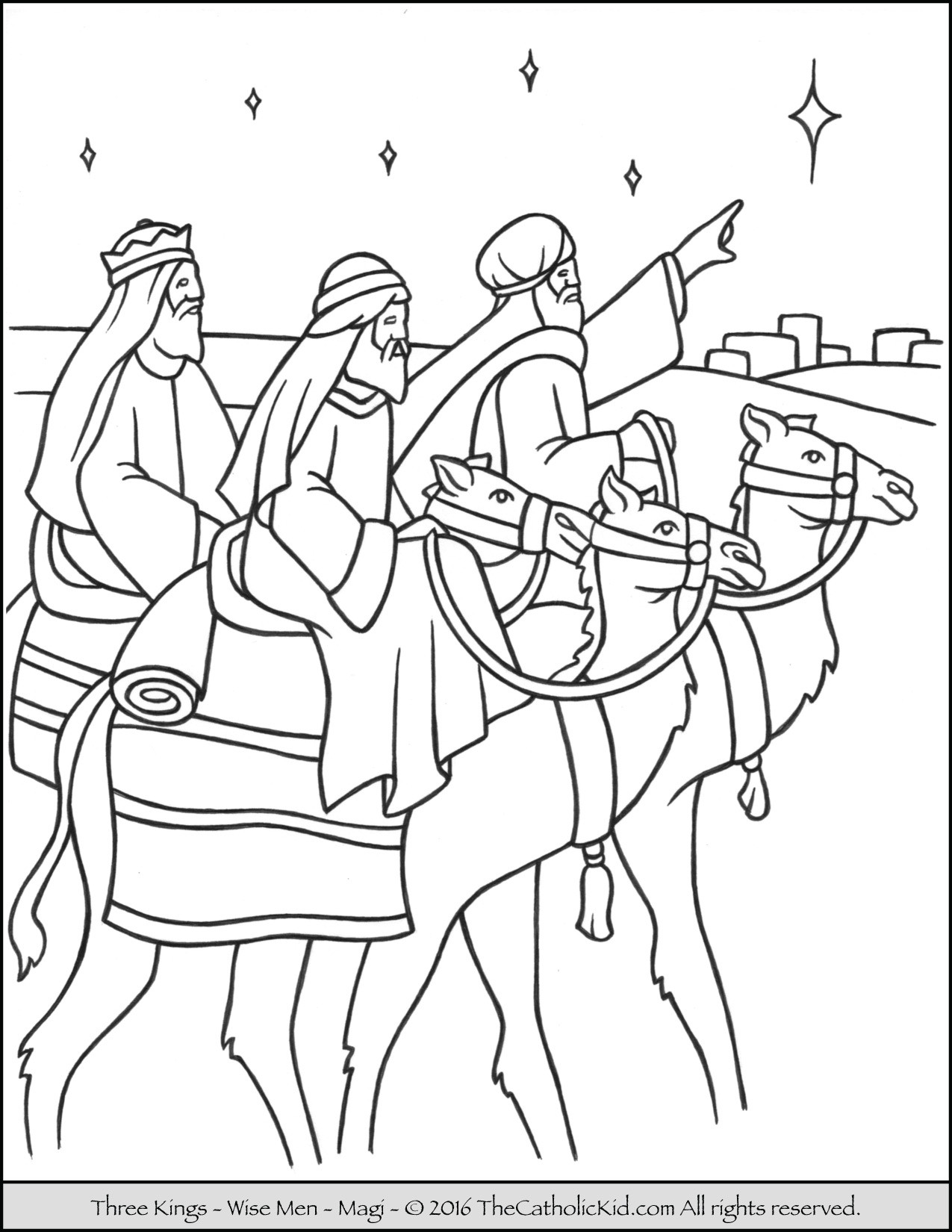 1275x1650 Coloring Pages Wise Men