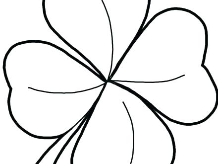 440x330 Clover Coloring Pages Three Leaf Clover Coloring Page Printable