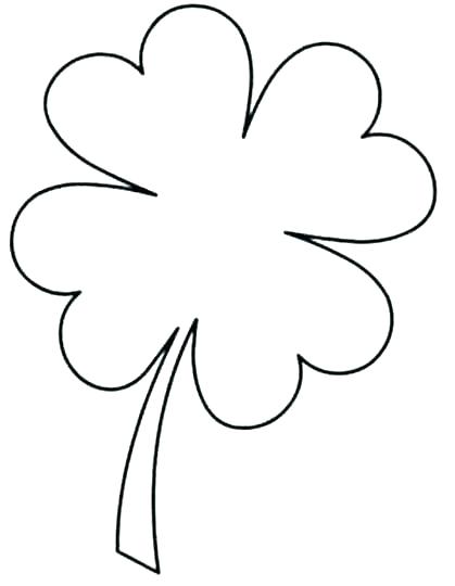 419x540 Four Leaf Clover Coloring Pages Leaf Clover Coloring Page New