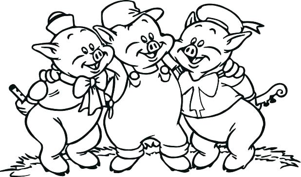 618x364 Pigs Coloring Pages Three Little Pigs Coloring Page Pigs Coloring
