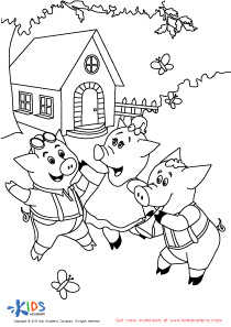 210x297 The Three Little Dancing Pigs Free Coloring Pages For Little Kids