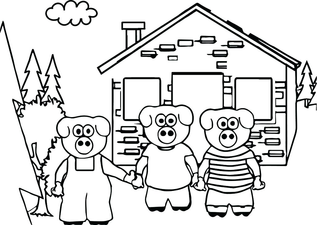 1024x726 Three Little Pigs Coloring Pages Coloring Sheets For The Three