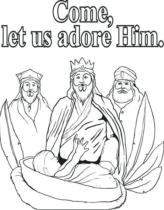 547x700 Magnificent Three Wise Men Coloring Page Sketch