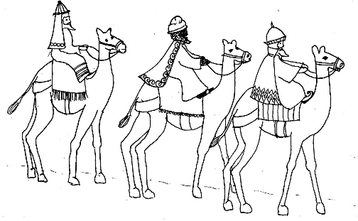 504x311 Wise Men Coloring Page Printable