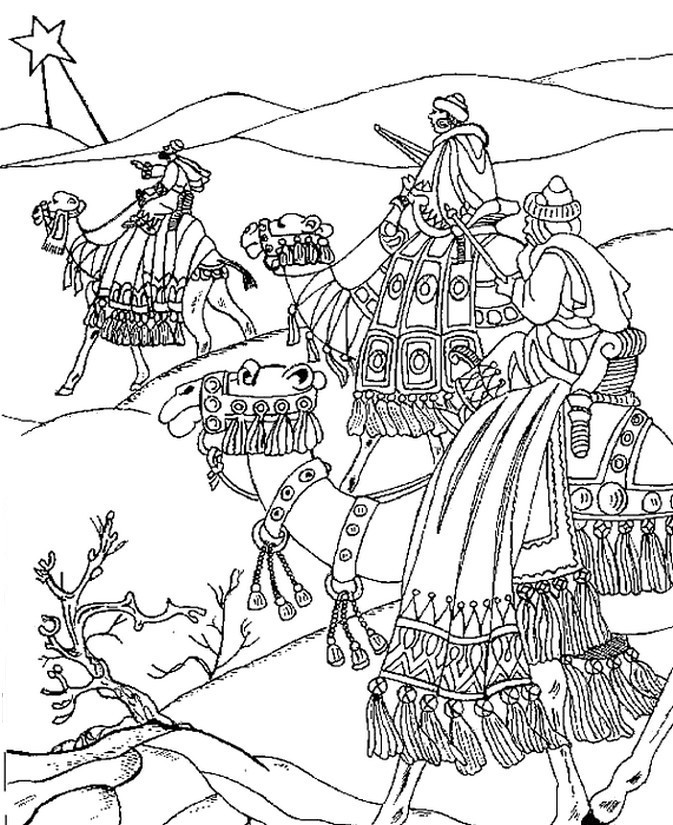 673x825 Adult Coloring Page Wise Men Evening Star