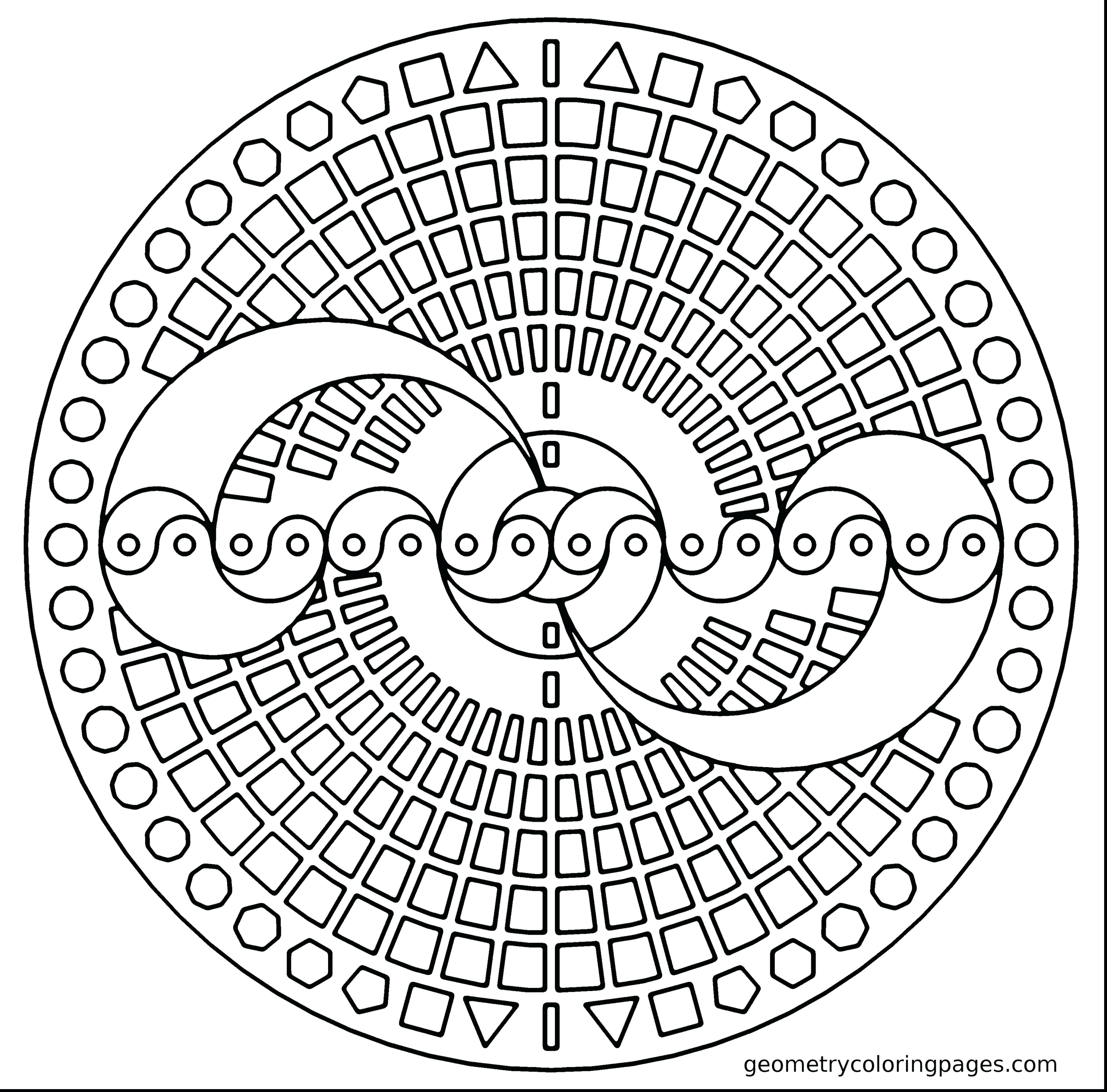 3850x3798 Classy Geometric Coloring Pages For Adults Free Printable