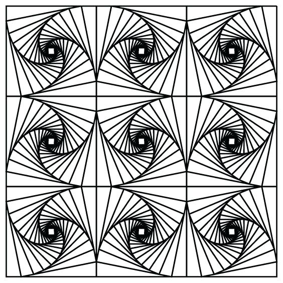 564x564 Coloring Pages Printable Optical Illusion Coloring Pages