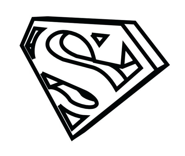600x507 Coloring Pages Superman Logo Coloring Pages For Kids Print
