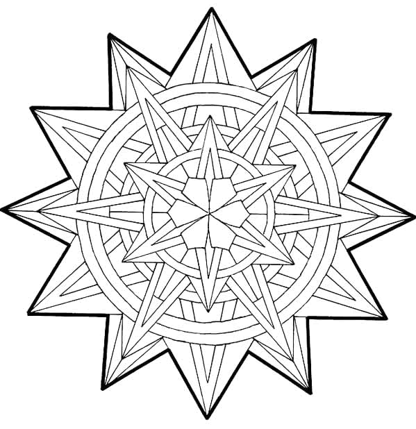 599x618 Geometric Colouring Pages Patterns, Shapes