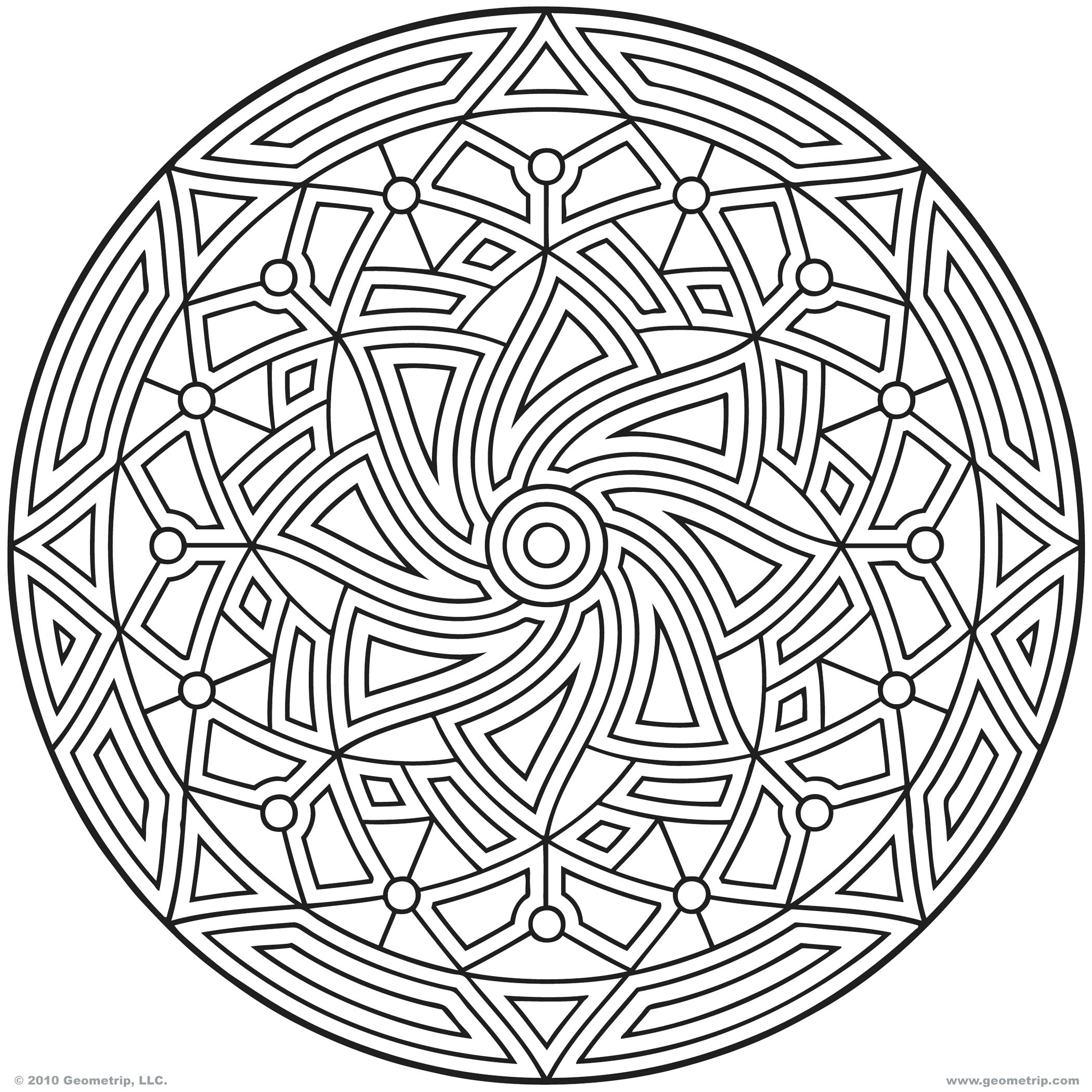 2100x2100 Geometric Design Coloring Pages Designs Page Free Art Printable