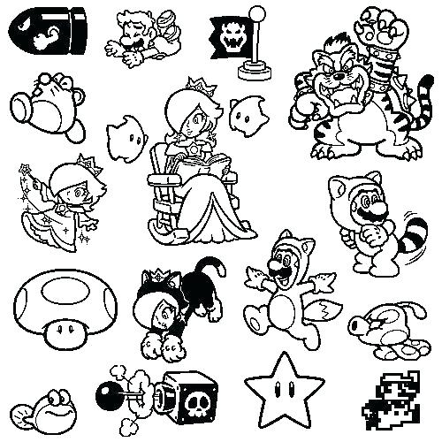 500x500 Super Mario Land Coloring Pages To Print