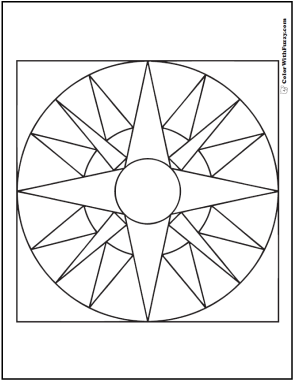 590x762 Geometric Coloring Pages To Print And Customize