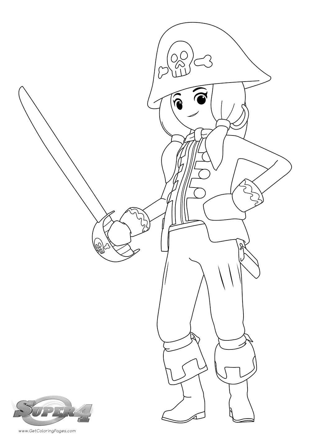 1024x1400 Playmobil Super Coloring Pages Girl Pirate