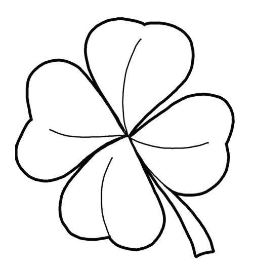 500x527 Pictures Four Leaf Clover Coloring Pages Kids Coloring Pages
