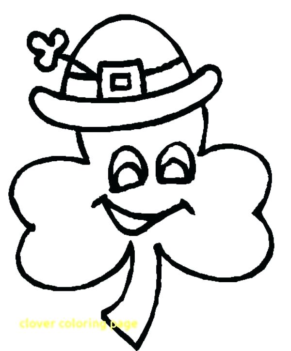 600x725 Clover Coloring Page