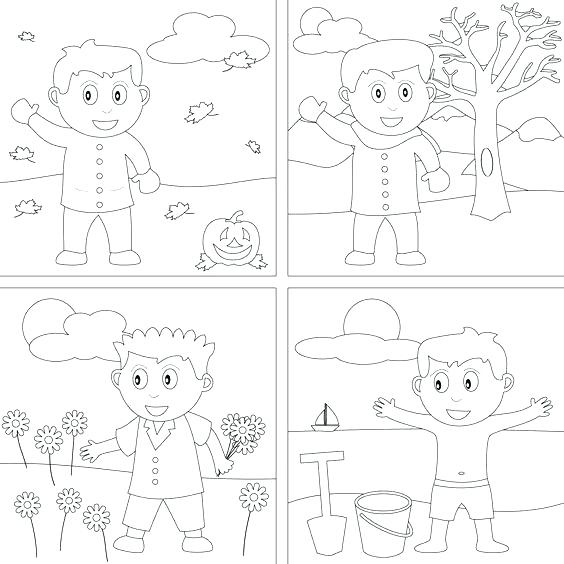 564x564 Seasons Coloring Pages Seasons Coloring Page Seasons Coloring