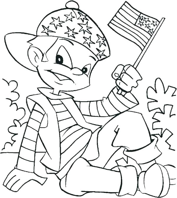 600x671 Free Of July Coloring Pages