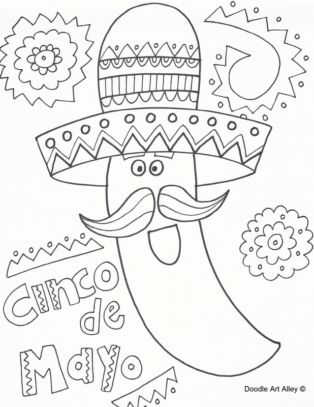 618x800 Cinco De Mayo Coloring Pages