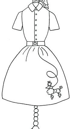 236x425 Coloring Pages Poodle Coloring Page Poodle Skirt Coloring Page