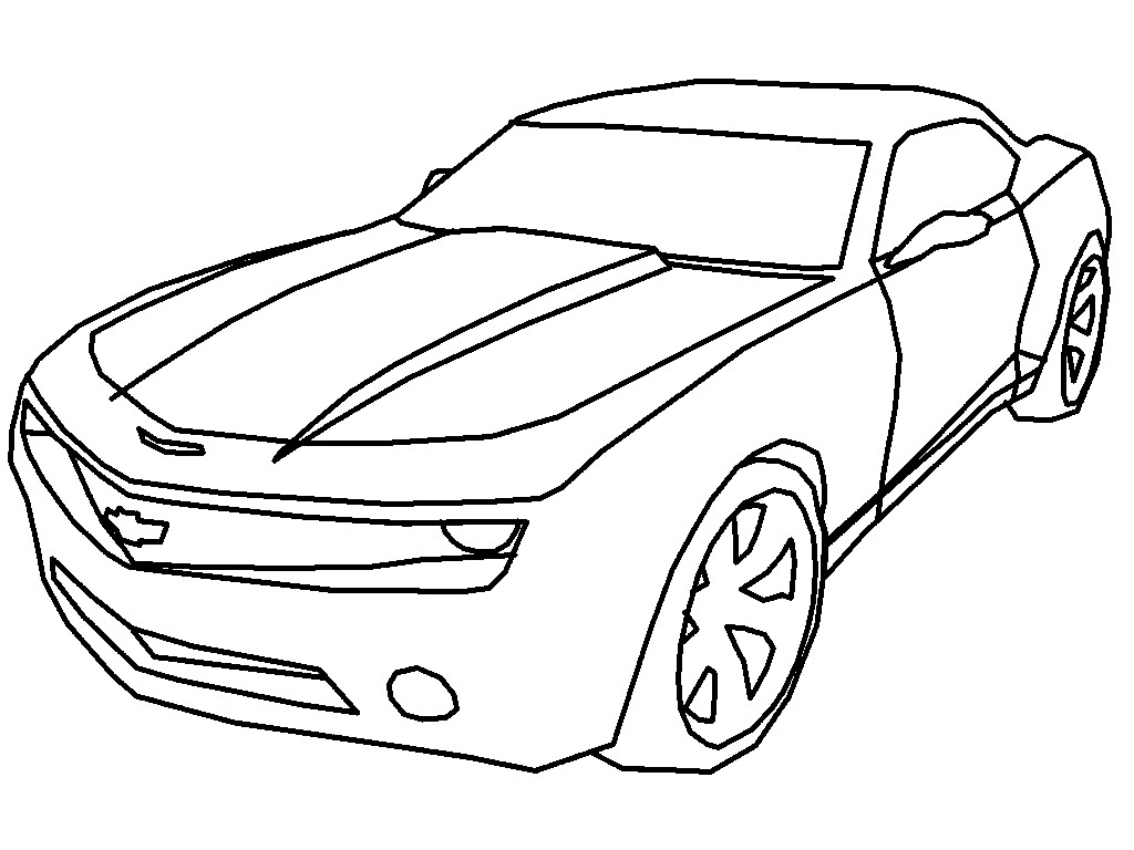 1024x768 Custom Camaro Coloring Pages Chevy Kids