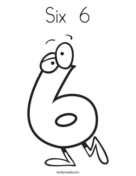 468x605 Six Coloring Page
