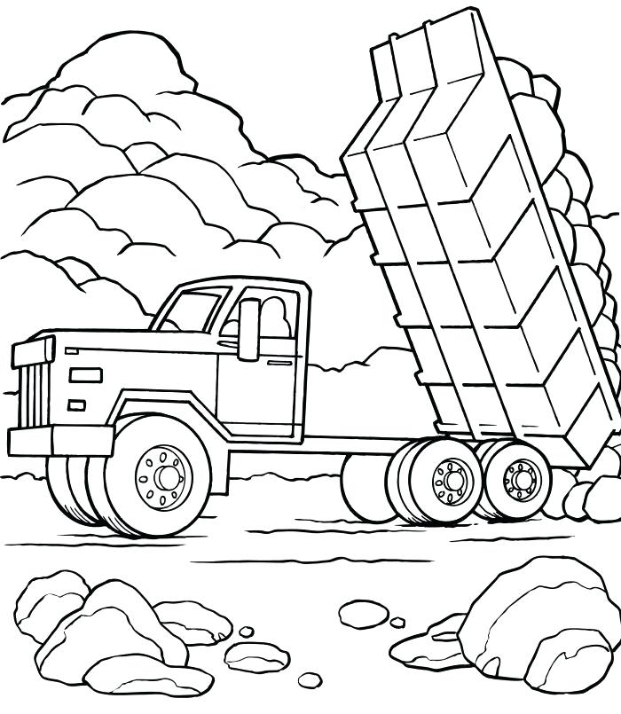 700x805 Exciting Dodge Ram Coloring Pages Dump Truck Pictures For Kids