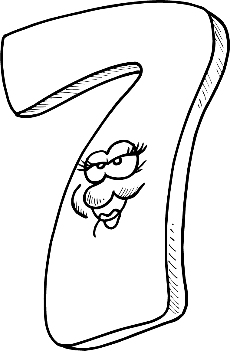 760x1160 Number Coloring Page