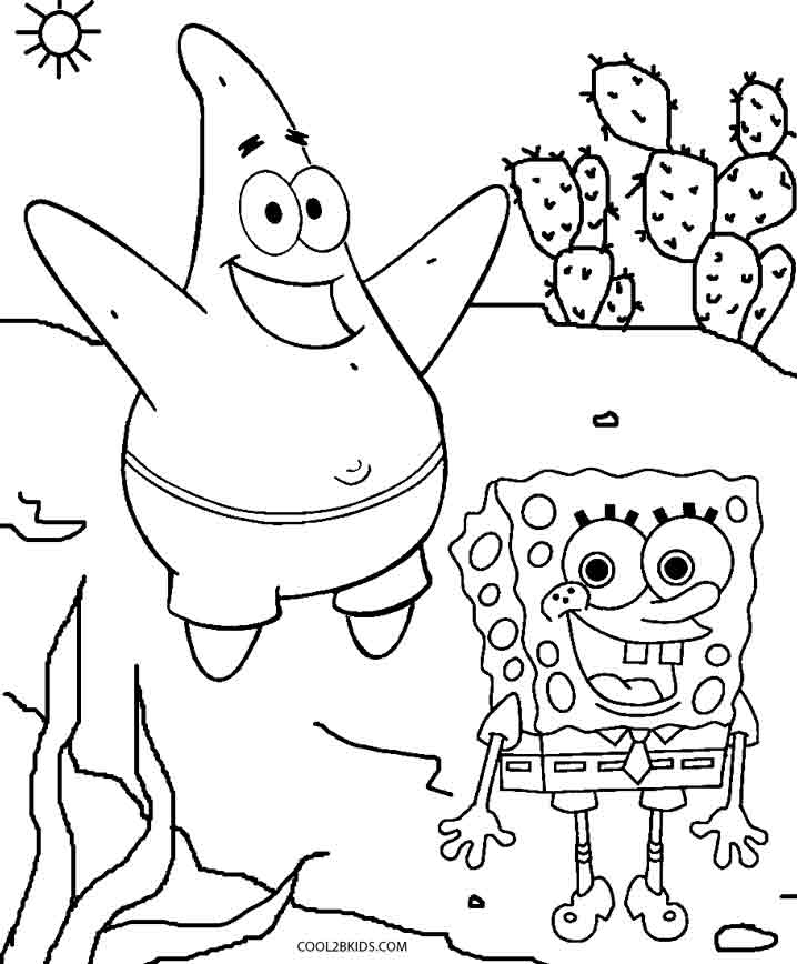 718x868 Spongebob Patrick Coloring Pages