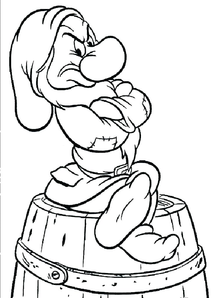 750x1024 Dwarfs Coloring Pages Grumpy The Dwarfs Coloring Pages