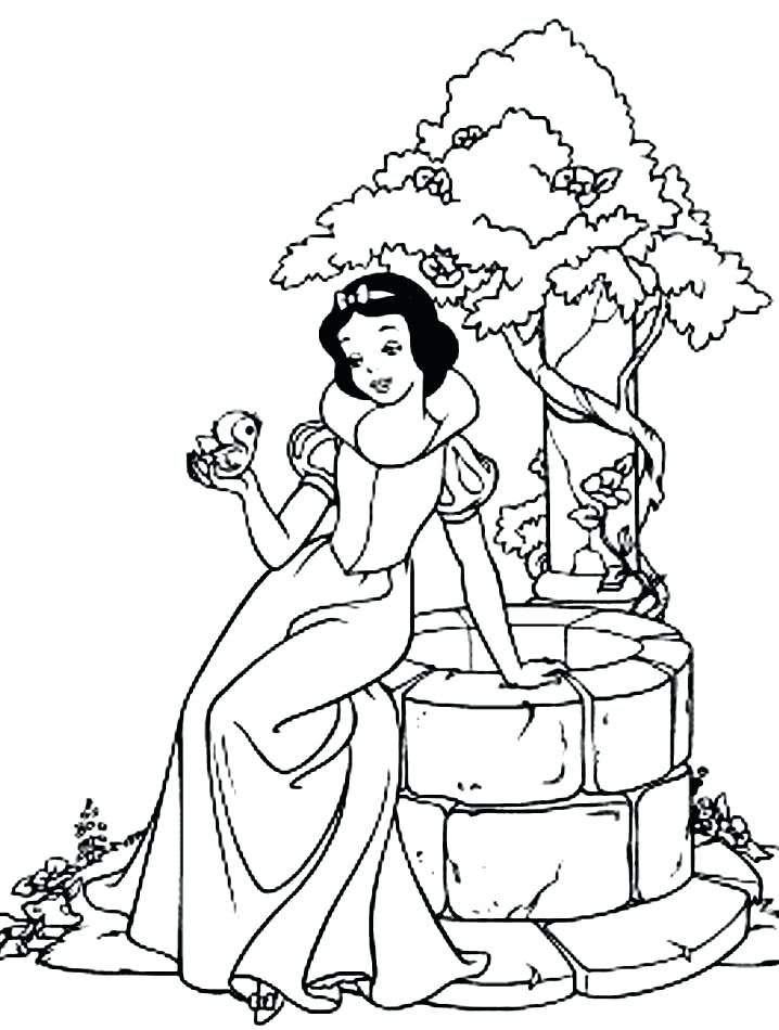 718x950 Dwarfs Coloring Pages Snow White And The Coloring Sheets